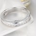 Princess Cut White Sapphire Sterling Silver Wedding Bands
