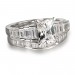 Radiant Cut White Sapphire 925 Sterling Silver Bridal Sets