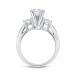 Princess Cut White Sapphire Sterling Silver 3-Piece Bridal Sets