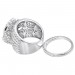 Round Cut White Sapphire Sterling Silver Halo Bridal Sets