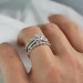 Classic Round Cut White Sapphire 925 Sterling Silver 3-Pieces Wedding Bridal Ring Sets