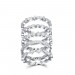 5 Pieces Round Cut White Sapphire Stack Eternity Bands Set