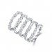 5 Pieces Round Cut White Sapphire Stack Eternity Bands Set