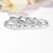 5 Pieces Round Cut White Sapphire Stack Eternity Bands Set