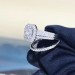 Princess Cut White Sapphire 925 Sterling Silver Halo Birdal Sets