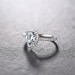 Pear Cut 925 Sterling Silver White Sapphire Halo Engagement Rings