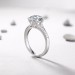 Round Cut White Sapphire 925 Sterling Silver Engagement Rings