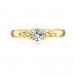 Round Cut White Sapphire Gold S925 Silver Infinity Rings