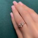 Rose Gold Cushion Cut Champagne 925 Sterling Silver Engagement Ring