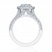 Round Cut White Sapphire 925 Sterling Silver Halo Engagement Rings