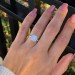 Round Cut White Sapphire 925 Sterling Silver Halo Engagement Ring