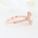 Rose Gold Oval Cut White Sapphire Sterling 925 Silver Classic Halo Engagement Ring