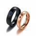 Black & Rose Gold Titanium Couple Rings