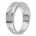 Round Cut White Sapphire 925 Sterling Silver Men's Wedding Band