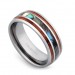 Colorful Wood Inlaid Tungsten Men's Band