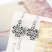 Round Cut White Sapphire S925 Silver Smow Earrings