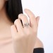 Key Round Cut White Sapphire S925 Silver Promise Rings