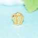 Gold Color Crown Charm Sterling Silver