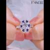 Vintage Round Cut White Sapphire 925 Sterling Silver Halo Engagement Ring - Joancee.com