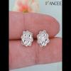 Floral Round Cut White Sapphire 925 Sterling Silver Stud Earrings - Joancee.com