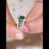 Joancee Vintage Marquise Cut Emerald 925 Sterling Silver Engagement Ring