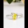 Oval Cut Yellow Topaz 925 Sterling Silver Two-Tone Bridal Sets - Joancee.com