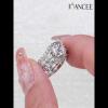 Cushion Cut White Sapphire 925 Sterling Silver Insert Bridal Sets -Joancee.com