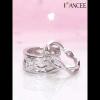 Twisted White Sapphire 925 Sterling Silver Matching Couple Rings - Joancee.com