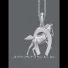 White Sapphire 925 Sterling Silver Horse Necklace - Joancee.com
