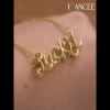 Fashion Gold Sterling Silver Lucky Word Necklace - Joancee.com