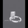 2.0 CT Classic Emerald Cut Moissanite Sterling Silver Solitaire Engagement Ring  -Joancee.com