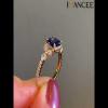 Gold Princess Cut Blue Sapphire Sterling Silver Engagement Ring - Joancee.com
