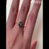 Vintage Yellow Gold Oval Cut Green Moss Agate 925 Sterling Silver Engagement Ring - Joancee.com