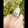 Classic Oval Cut Emerald 925 Sterling Silver Engagement Ring - Joancee.com