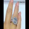 Radiant Cut White Sapphire 925 Sterling Silve Halo Engagement Ring