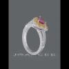 Heart Cut Ruby 925 Sterling Silver Two Tone Promise Ring - Joancee.com