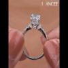 Princess Cut White Sapphire Sterling Silver Engagement Ring - Joancee.com