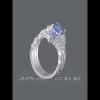 Round Cut Blue Sapphire 925 Sterling Silver 3-Piece Twisted Bridal Sets - Joancee.com