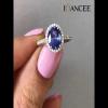 Oval Cut Blue Sapphire Sterling Silver Halo Engagement Ring