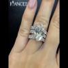 Joancee Oval Cut White Sapphire 925 Sterling Silver 3-Piece Bridal Sets