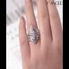 Joancee Vintage Marquise Cut White Sapphire Sterling Silver 3-Piece Bridal Sets