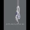 Pear Cut Blue Sapphire 925 Sterling Silver Necklace - Joancee.com
