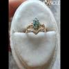 Yellow Gold Pear Cut Green Moss Agate 925 Sterling Silver Bridal Sets - Joancee.com