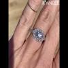 Vintage Round Cut White Sapphire 925 Sterling Silver Engagement Ring - Joancee.com