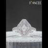 Princess Cut White Sapphire 925 Sterling Silver Halo Engagement Ring - Joancee.com