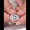 Joancee Round Cut White Sapphire 925 Sterling Silver Engagement Ring