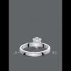 Classic Round Cut Moissanite Sterling Silver Solitaire Engagement Ring - Joancee.com