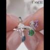Pear Cut Amethyst and Emerald 925 Sterling Silver Toi et Moi Ring - Joancee.com