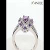 Pear Cut Amethyst 925 Sterling Silver Halo Engagement Ring - Joancee.com