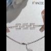 Simple White Sapphire Sterling Silver Chain Link Bracelet - Joancee.com